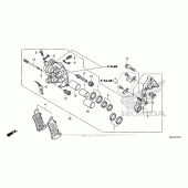 Схема узла: Правый-передний тормозной суппорт для Honda ST1300 Pan-European Police