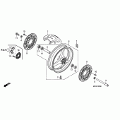 Схема вузла: Переднє колесо для Honda CBR600