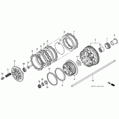 Схема вузла: Зчеплення (V / W) для Honda CBR1100XX Blackbird