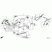 Схема вузла: Top shelter для Honda CBR1000 CBR1000RR (ABS) Fireblade