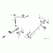 Схема вузла: Педаль (Лапка) для Honda VTR1000 Firestorm