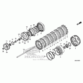 Схема узла: Сцепление для Honda GL1800 Gold Wing F6B Bagger