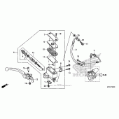 Схема узла: Передний тормозной цилиндр для Honda ST1300 Pan-European