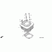 Схема вузла: Циліндр для Honda NX650 Dominator