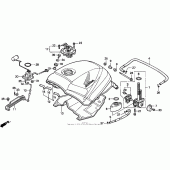 Схема вузла: Паливний бак для Honda CBR1000 CBR1000F Hurricane