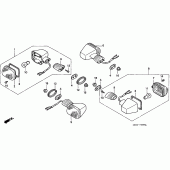 Схема вузла: Поворотники (V / W / X / Y / 1,3-CM) для Honda VTR1000 Firestorm