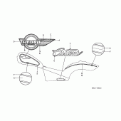 Схема узла: Label read the manual (4) для Honda VT600 Shadow VLX