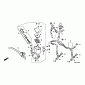 Схема вузла: Передній гальмівний циліндр (CB600F5 / 6) для Honda CB600F Hornet