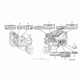 Схема вузла: Інформаційні наклейки для Honda VFR800 Interceptor