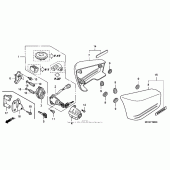 Схема вузла: Side cover (1) для Honda VTX1800