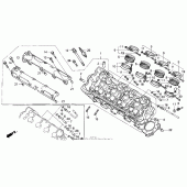Схема вузла: Головка циліндра для Honda CBR600 CBR600F Smokin Joe s Edition