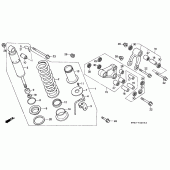 Схема вузла: Задня підвіска для Honda NX250