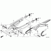 Схема вузла: Задній важіль (Маятник) для Honda CBR500 CBR500R