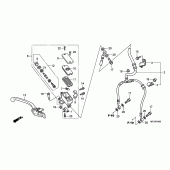 Схема узла: Передний тормозной цилиндр (CB600F/F3) для Honda CB600F Hornet