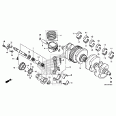 Схема узла: Коленчатый вал & Поршень для Honda CB1100