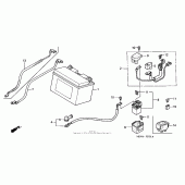 Схема вузла: Battery (01- 06) для Honda CBR600 CBR600F4i