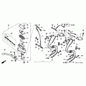 Схема узла: Передний тормозной цилиндр для Honda NRX1800 Valkyrie Rune