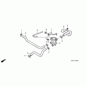 Схема вузла: Система індукції повітря для Honda VT750 Shadow ACE