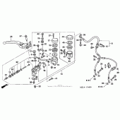 Схема вузла: Передній гальмівний циліндр для Honda CBR1000 CBR1000RR Fireblade