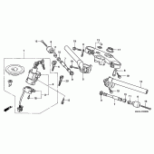 Схема вузла: Верхня траверса і Кліпон керма для Honda CBR900RR CBR919RR Fireblade