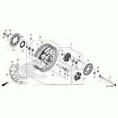 Схема вузла: Заднє колесо для Honda CRF1000 Africa Twin