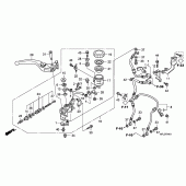 Схема вузла: Передній гальмівний циліндр (CBR1000RA) для Honda CBR1000 CBR1000RR (ABS) Fireblade