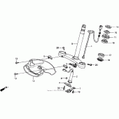 Схема вузла: Рульова траверса для Honda GL1500 Gold Wing Interstate