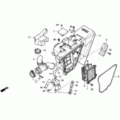 Схема вузла: Повітряний фільтр для Honda NX250