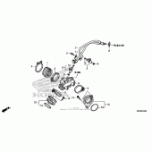 Схема вузла: Впускний патрубок + injector для Honda VT1300 Sabre