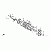 Схема узла: Сцепление для Honda CBF150