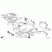 Схема вузла: Паливний бак для Honda VT1300 Interstate