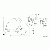 Схема вузла: Сидіння для Honda VT750 Shadow Aero