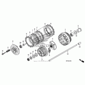 Схема вузла: Зчеплення для Honda VT1300 Fury