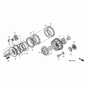 Схема вузла: Зчеплення для Honda XL600 Transalp