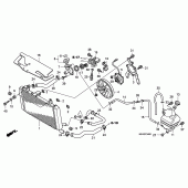 Схема вузла: Радіатор для Honda CBF1000