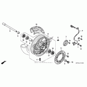 Схема узла: Передние колесо для Honda FSC600 Silver Wing