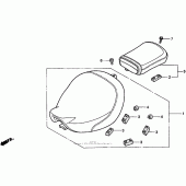 Схема вузла: Сидіння для Honda VT750 Shadow Deluxe