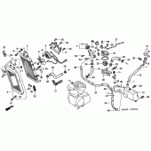 Схема узла: Радиатор для Honda VT1100 Shadow Aero