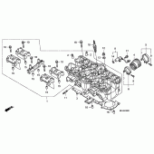 Схема вузла: Головка циліндра для Honda CB1300 Super Bol D'Or