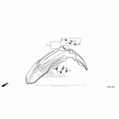 Схема вузла: Переднє крило для Honda CRF450 CRF450R