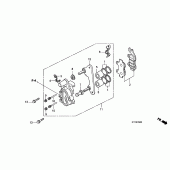 Схема узла: Передний тормозной суппорт для Honda CBF150