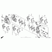 Схема узла: Передний тормозной суппорт для Honda CBR600 CBR600F4
