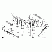 Схема вузла: Шток і Клапан для Honda VT1100 Shadow Sabre
