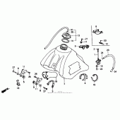 Схема вузла: Паливний бак для Honda XR600