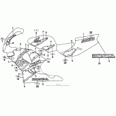 Схема вузла: Stripe (type1,3) 96 для Honda CBR900RR CBR919RR Fireblade