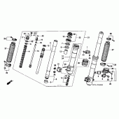Схема вузла: Вилка передньої осі для Honda XR400