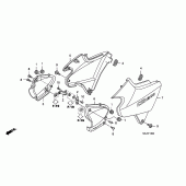 Схема вузла: Бічний обтічник для Honda CB1300 Super Four
