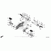 Схема вузла: Підніжки для Honda CMX500 Rebel