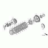 Схема узла: Сцепление для Honda VTR250 VTR