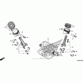 Схема узла: Коленчатый вал для Honda VT750 Shadow Aero